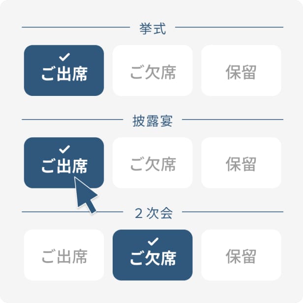 出欠確認が簡単